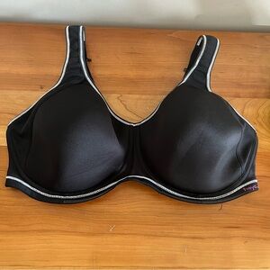Freya Active Women's Size 40E Black Unlined Underwire Sports Bra